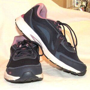 Ryka Sky Walk Fit Black/Lavender Women's Athletic Shoes Size 8.5